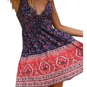Boho Floral Sleeveless Sundress